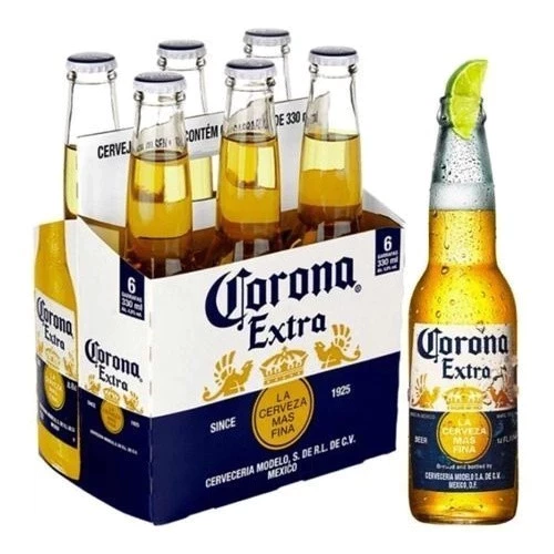 Cerveja Corona Long Neck 330ML Pack Com 6 Unidades