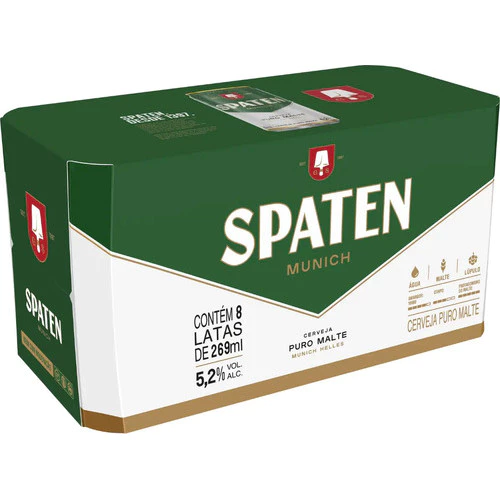 Cerveja Spaten Puro Malte 269ML - 8 unidades