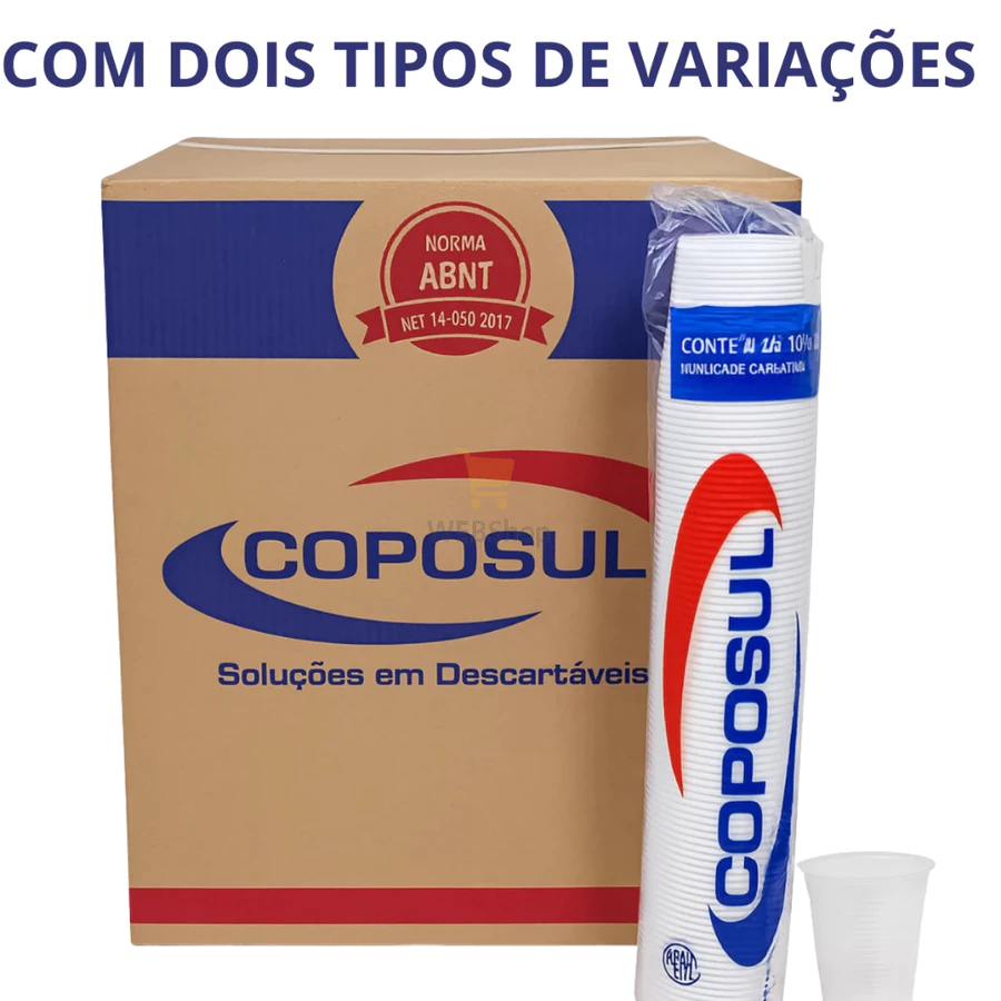 Copo Descartável PS 180ml Coposul – 500 unidades para festas