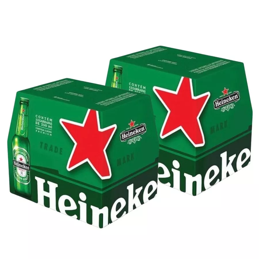 Heineken Cerveja 250ml Premium Lager Pack Com 24 Long Neck