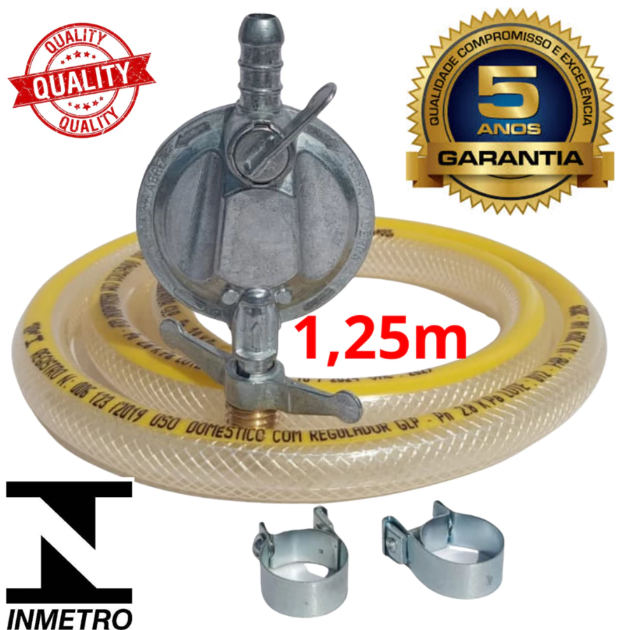 Kit Registro Regulador P13 com mangueira